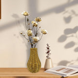 Maxbell Rattan Flower Vase, Wicker Vases Branch Flower Pot rustic Decoration 17cm x 26cm x 7.5cm