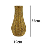 Maxbell Rattan Flower Vase, Wicker Vases Branch Flower Pot rustic Decoration 19cm x 35cm x 9.5cm
