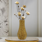 Maxbell Rattan Flower Vase, Wicker Vases Branch Flower Pot rustic Decoration 19cm x 35cm x 9.5cm