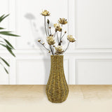 Maxbell Rattan Flower Vase, Wicker Vases Branch Flower Pot rustic Decoration 19cm x 35cm x 9.5cm