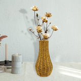 Maxbell Rattan Flower Vase, Wicker Vases Branch Flower Pot rustic Decoration 19cm x 35cm x 9.5cm