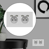 Maxbell Maxbell Wall Socket with USB Port Panel Power Outlets EU Plug for Office Restaurant without Indicator