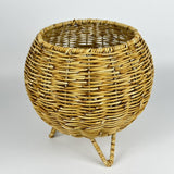 Maxbell Rattan Round Serving Basket for Breakfast, Drinks, Snack, fruit Table Imitation rattan