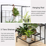 Maxbell Tiered Flower Pot Stand Ladder Flower Pot Holder for Garden Balcony