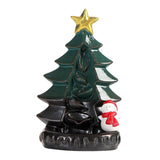 Maxbell Maxbell Ceramic Backflow Incense Burner Censer Christmas Trees Sculpture for Desk Green