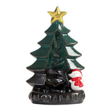 Maxbell Maxbell Ceramic Backflow Incense Burner Censer Christmas Trees Sculpture for Desk Green