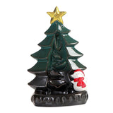 Maxbell Maxbell Ceramic Backflow Incense Burner Censer Christmas Trees Sculpture for Desk Green