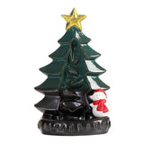 Maxbell Maxbell Ceramic Backflow Incense Burner Censer Christmas Trees Sculpture for Desk Green
