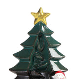 Maxbell Maxbell Ceramic Backflow Incense Burner Censer Christmas Trees Sculpture for Desk Green