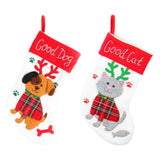 Maxbell Maxbell Reusable Socks Storage Pouch Gift Bag Holiday Tote Christmas Treat Bags Cat