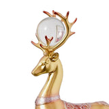 Maxbell 2x Deer Figurines Reindeer Sculptures Stand Wedding Living Room Elk Statues