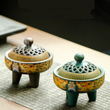 Maxbell Maxbell Ceramic Incense Burner Incense Holder Creative Ornaments for Tea House Brown