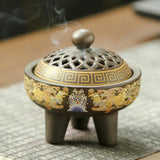 Maxbell Maxbell Ceramic Incense Burner Incense Holder Creative Ornaments for Tea House Brown