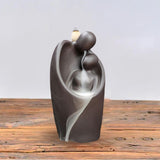 Maxbell Adorable Backflow Incense Burner Waterfall Incense Cone Holder for Desktop Couple