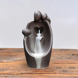 Maxbell Adorable Backflow Incense Burner Waterfall Incense Cone Holder for Desktop Family