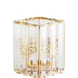 Maxbell Modern Crystal Candle Holder Candlestick Elegant for Tabletop Holiday Decor S 11cmx11cmx26cm