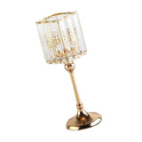Maxbell Modern Crystal Candle Holder Candlestick Elegant for Tabletop Holiday Decor M 11cmx11cmx31cm