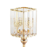 Maxbell Modern Crystal Candle Holder Candlestick Elegant for Tabletop Holiday Decor M 11cmx11cmx31cm