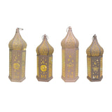 Maxbell Maxbell Desk Lamp Decorative Iron Tabletop Lantern Light for Garden 33x12x10.5cm Round