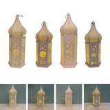 Maxbell Maxbell Desk Lamp Decorative Iron Tabletop Lantern Light for Garden 33x12x10.5cm Round