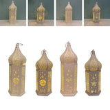 Maxbell Maxbell Desk Lamp Decorative Iron Tabletop Lantern Light for Garden 33x12x10.5cm Round