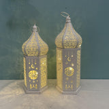 Maxbell Maxbell Desk Lamp Decorative Iron Tabletop Lantern Light for Garden 33x12x10.5cm Round