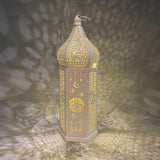 Maxbell Maxbell Desk Lamp Decorative Iron Tabletop Lantern Light for Garden 33x12x10.5cm Round