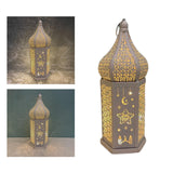 Maxbell Maxbell Desk Lamp Decorative Iron Tabletop Lantern Light for Garden 30x12x10.5cm Star