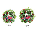 Maxbell Maxbell Christmas Flower Wreath Green Leaf Wreaths for Indoor Outdoor Party Xmas 40cm