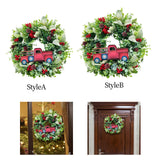 Maxbell Maxbell Christmas Flower Wreath Green Leaf Wreaths for Indoor Outdoor Party Xmas 40cm