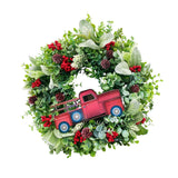 Maxbell Maxbell Christmas Flower Wreath Green Leaf Wreaths for Indoor Outdoor Party Xmas 40cm