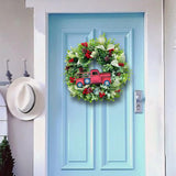 Maxbell Maxbell Christmas Flower Wreath Green Leaf Wreaths for Indoor Outdoor Party Xmas 45cm