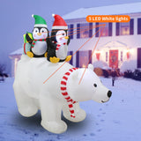 Maxbell Christmas Inflatable Decoration Air Inflated for Backyard Garden Prop