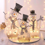 Maxbell Snowman Light Ornament LED Lamp Photo Prop Decoration Crafts Sculpture Small
