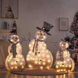 Maxbell Maxbell Snowman Light Ornament LED Lamp Photo Prop Decoration Crafts Sculpture Small