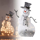 Maxbell Snowman Light Ornament LED Lamp Photo Prop Decoration Crafts Sculpture Large