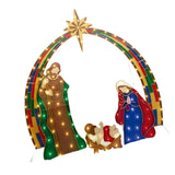 Maxbell Maxbell Holy Family Statue Stakes Garden Nativity Scene Figurine Set for Lawn Patio Style B