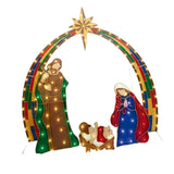 Maxbell Maxbell Holy Family Statue Stakes Garden Nativity Scene Figurine Set for Lawn Patio Style B
