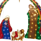 Maxbell Maxbell Holy Family Statue Stakes Garden Nativity Scene Figurine Set for Lawn Patio Style B