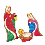Maxbell Maxbell Holy Family Statue Stakes Garden Nativity Scene Figurine Set for Lawn Patio Style C