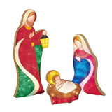 Maxbell Maxbell Holy Family Statue Stakes Garden Nativity Scene Figurine Set for Lawn Patio Style C