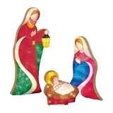 Maxbell Maxbell Holy Family Statue Stakes Garden Nativity Scene Figurine Set for Lawn Patio Style C