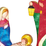 Maxbell Maxbell Holy Family Statue Stakes Garden Nativity Scene Figurine Set for Lawn Patio Style C