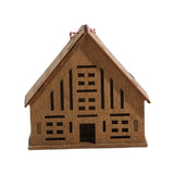 Maxbell Christmas Wooden House Cabin Handicrafts Pendant for Festival Decor