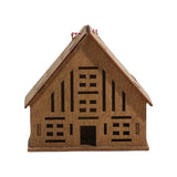 Maxbell Christmas Wooden House Cabin Handicrafts Pendant for Festival Decor