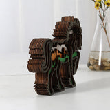 Maxbell Maxbell Multi Layer Carved Animal Shape Sculpture Home Decor Figurines Creative Horses Shape