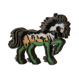 Maxbell Maxbell Multi Layer Carved Animal Shape Sculpture Home Decor Figurines Creative Horses Shape