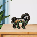 Maxbell Maxbell Multi Layer Carved Animal Shape Sculpture Home Decor Figurines Creative Horses Shape