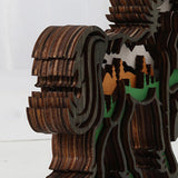 Maxbell Maxbell Multi Layer Carved Animal Shape Sculpture Home Decor Figurines Creative Horses Shape