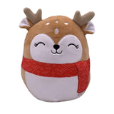 Maxbell Christmas Plush Toy Stuffed Doll Cartoon Throw Pillow Elk